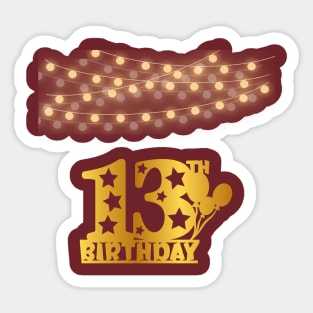 Happy 13th birthday Sticker